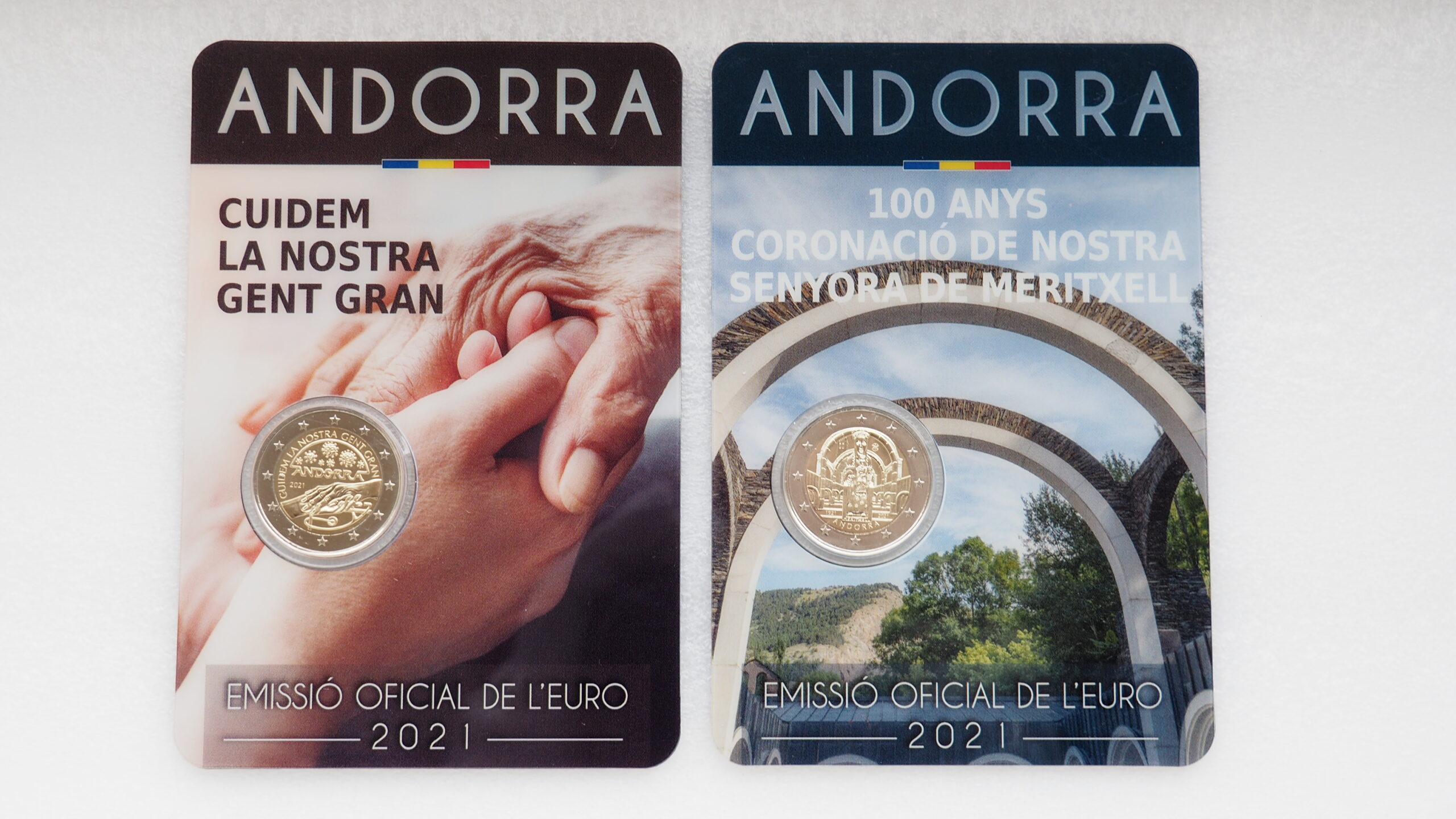 2 COINCARDS ANDORRA 2021 Madonna von Meritxell und Senioren – Bild 4