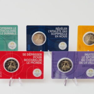 5 COINCARDS FRANKREICH 2021 Paris Olympiade 2024