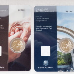 2 COINCARDS ANDORRA 2021 Madonna von Meritxell und Senioren