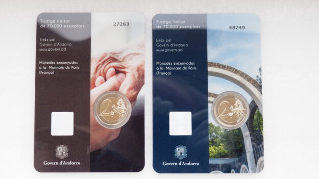 2 COINCARDS ANDORRA 2021 Madonna von Meritxell und Senioren
